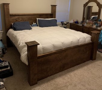 King size bed frame and boards